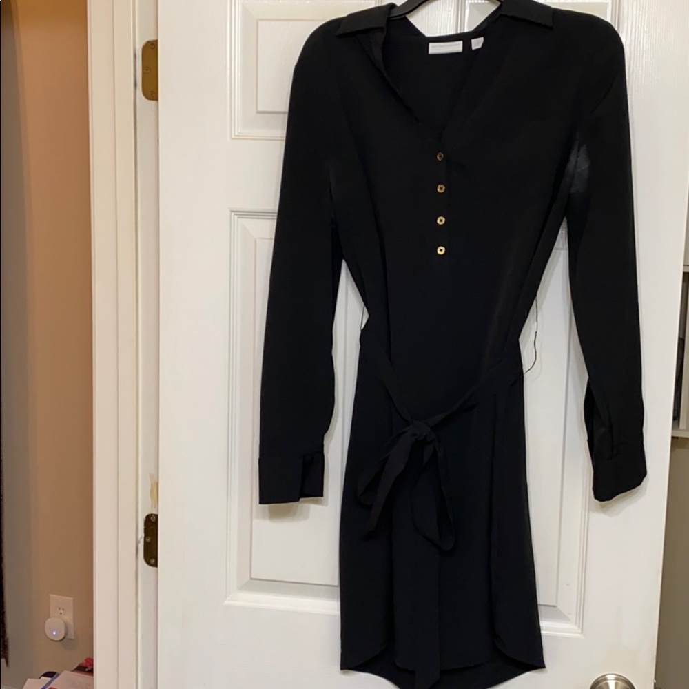 Black, long sleeve dress.